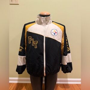 Women’s The Wild Collective Pittsburgh Steelers Colorblock Track Jacket Size Med